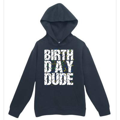 Birthday Dude With Confetti Urban Pullover Hoodie