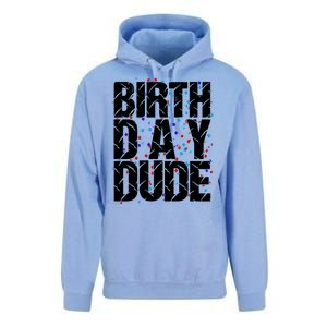 Birthday Dude With Confetti Unisex Surf Hoodie