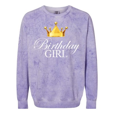 Birthday Girl Queen Crown Limited Edition Colorblast Crewneck Sweatshirt