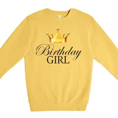 Birthday Girl Queen Crown Limited Edition Premium Crewneck Sweatshirt