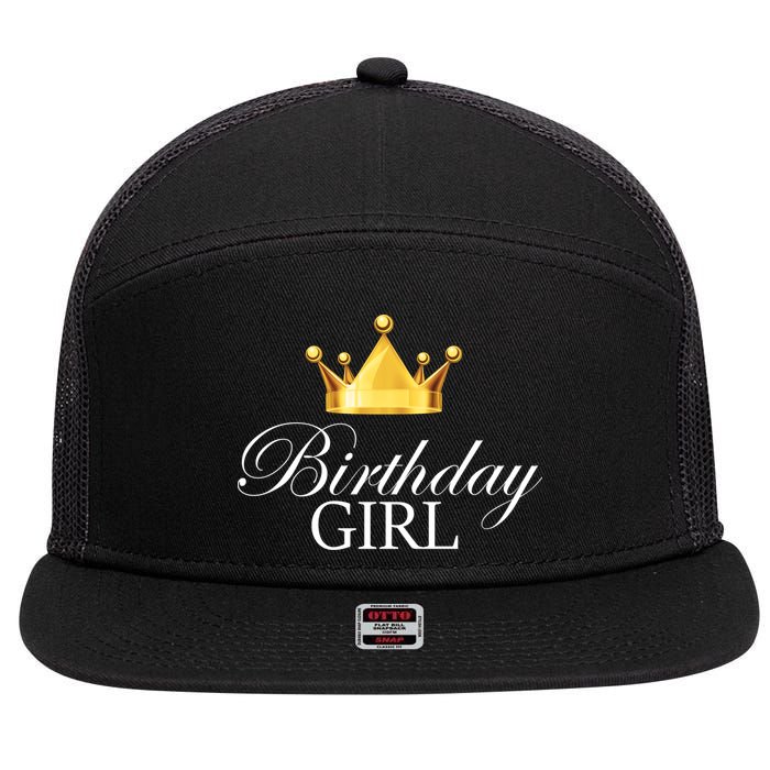 Birthday Girl Queen Crown Limited Edition 7 Panel Mesh Trucker Snapback Hat