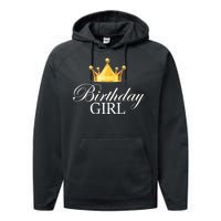 Birthday Girl Queen Crown Limited Edition Performance Fleece Hoodie