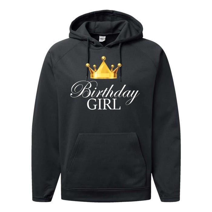 Birthday Girl Queen Crown Limited Edition Performance Fleece Hoodie