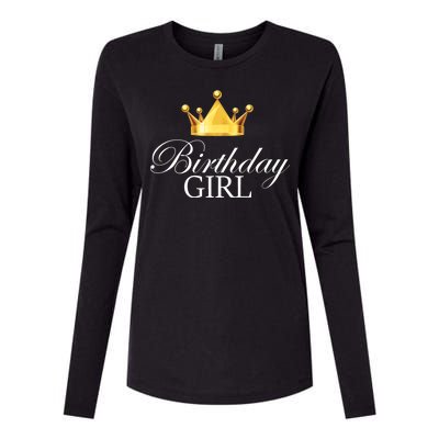 Birthday Girl Queen Crown Limited Edition Womens Cotton Relaxed Long Sleeve T-Shirt