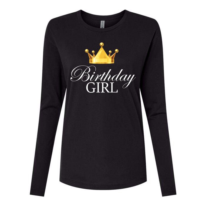 Birthday Girl Queen Crown Limited Edition Womens Cotton Relaxed Long Sleeve T-Shirt