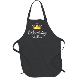 Birthday Girl Queen Crown Limited Edition Full-Length Apron With Pockets