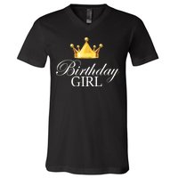 Birthday Girl Queen Crown Limited Edition V-Neck T-Shirt