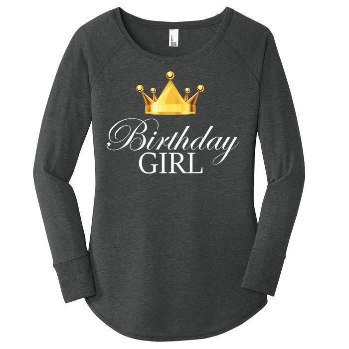 Birthday Girl Queen Crown Limited Edition Women's Perfect Tri Tunic Long Sleeve Shirt