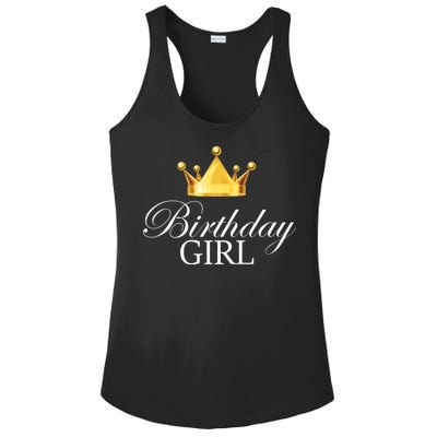 Birthday Girl Queen Crown Limited Edition Ladies PosiCharge Competitor Racerback Tank