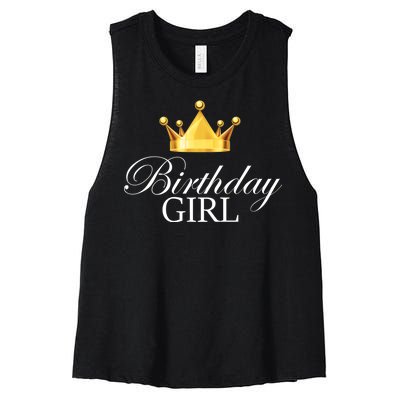 Birthday Girl Queen Crown Limited Edition Women's Racerback Cropped Tank