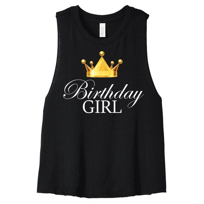 Birthday Girl Queen Crown Limited Edition Women's Racerback Cropped Tank