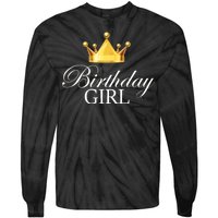 Birthday Girl Queen Crown Limited Edition Tie-Dye Long Sleeve Shirt