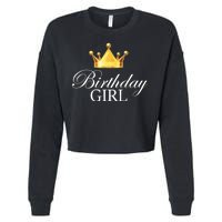 Birthday Girl Queen Crown Limited Edition Cropped Pullover Crew