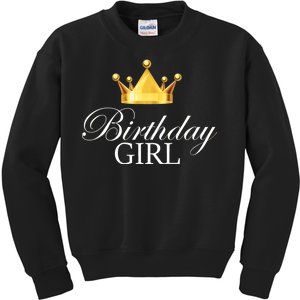 Birthday Girl Queen Crown Limited Edition Kids Sweatshirt