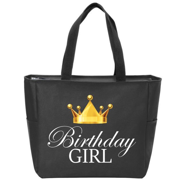 Birthday Girl Queen Crown Limited Edition Zip Tote Bag