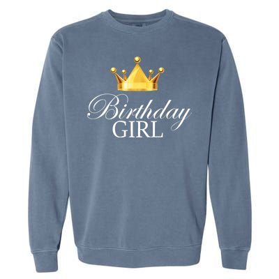 Birthday Girl Queen Crown Limited Edition Garment-Dyed Sweatshirt