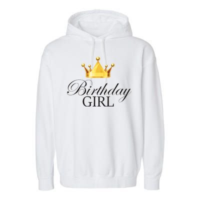 Birthday Girl Queen Crown Limited Edition Garment-Dyed Fleece Hoodie