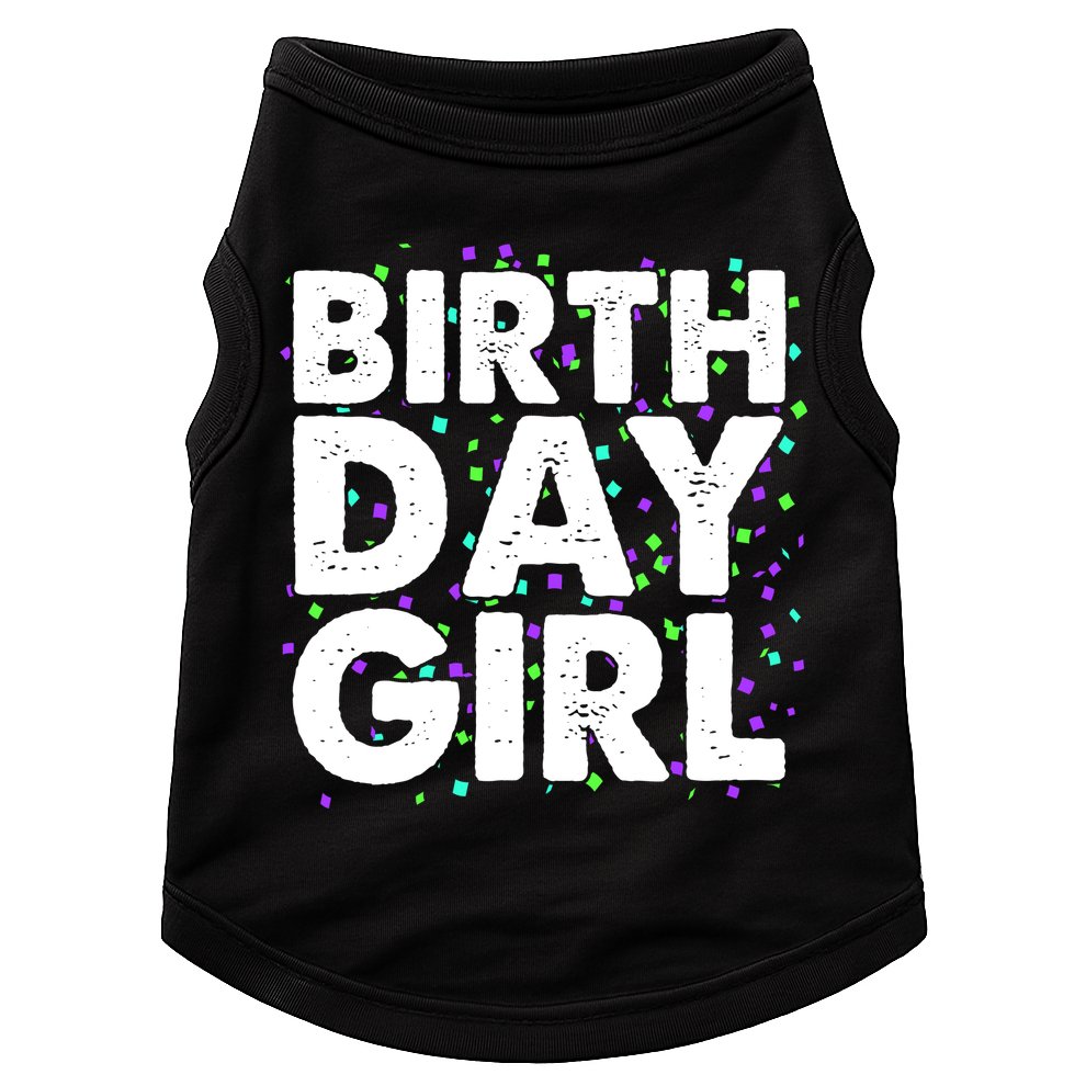 Birthday Girl With Confetti Doggie Tank
