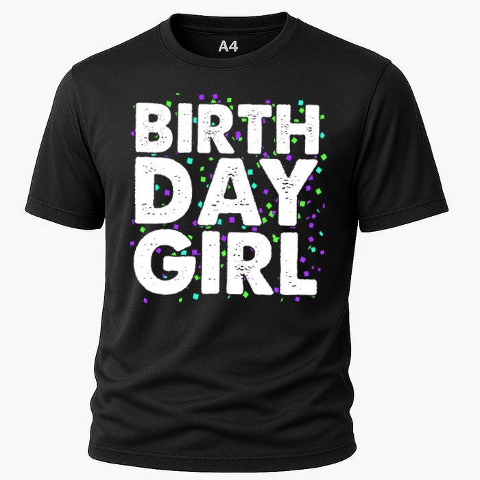 Birthday Girl With Confetti Cooling Performance Crew T-Shirt