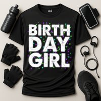 Birthday Girl With Confetti Cooling Performance Crew T-Shirt