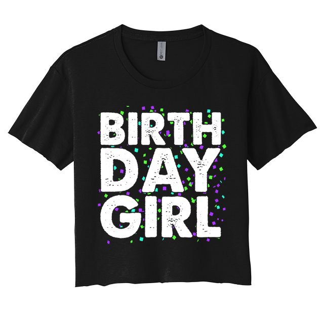 Birthday Girl With Confetti Crop Top