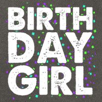 Birthday Girl With Confetti Cotton Canvas Backpack