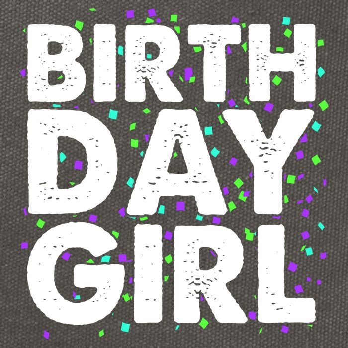 Birthday Girl With Confetti Cotton Canvas Backpack
