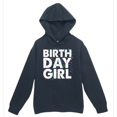 Birthday Girl With Confetti Urban Pullover Hoodie