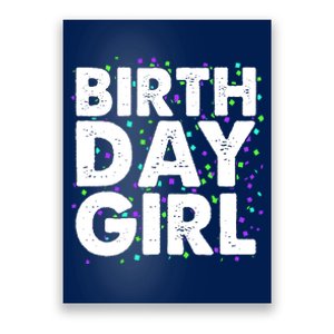 Birthday Girl With Confetti Poster