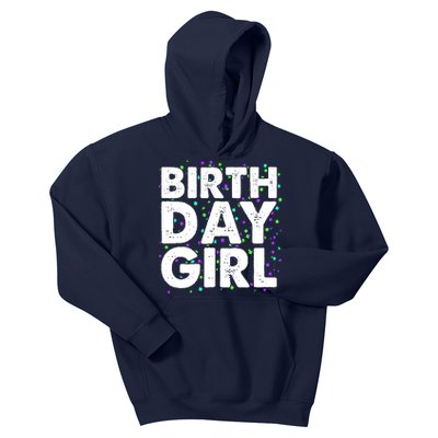 Birthday Girl With Confetti Kids Hoodie