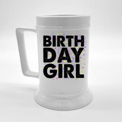 Birthday Girl With Confetti Beer Stein