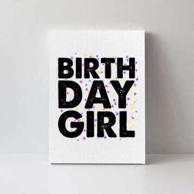 Birthday Girl With Confetti Canvas