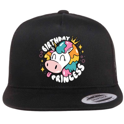Birthday Princess Unicorn Flatbill Hat