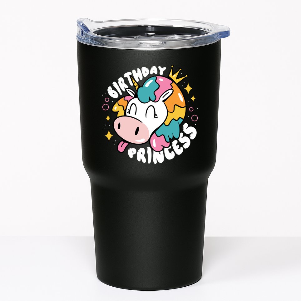 Birthday Princess Unicorn Tumbler