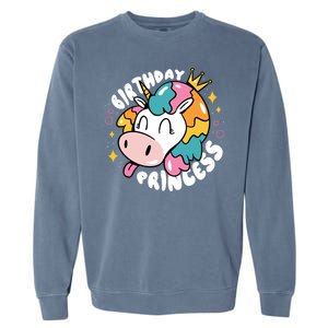 Birthday Princess Unicorn Garment-Dyed Sweatshirt