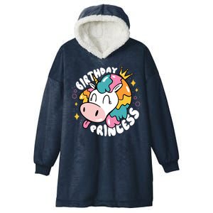 Birthday Princess Unicorn Hooded Wearable Blanket