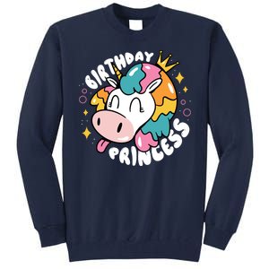 Birthday Princess Unicorn Tall Sweatshirt