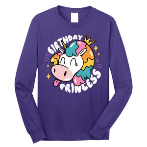 Birthday Princess Unicorn Long Sleeve Shirt