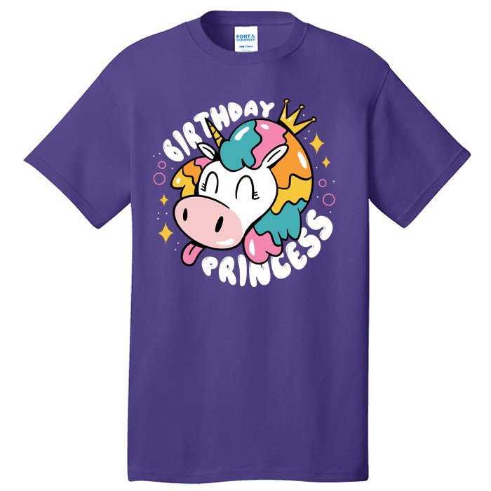 Birthday Princess Unicorn Tall T-Shirt