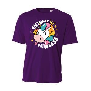 Birthday Princess Unicorn Performance Sprint T-Shirt