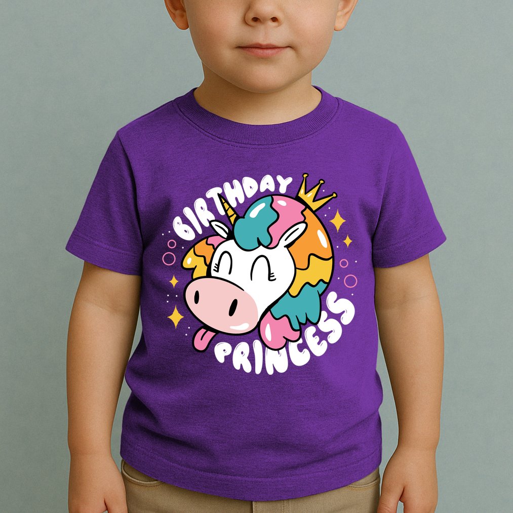 Birthday Princess Unicorn Toddler T-Shirt