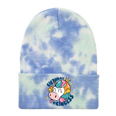 Birthday Princess Unicorn Tie Dye 12in Knit Beanie