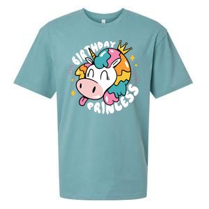 Birthday Princess Unicorn Sueded Cloud Jersey T-Shirt