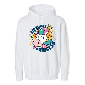 Birthday Princess Unicorn Garment-Dyed Fleece Hoodie