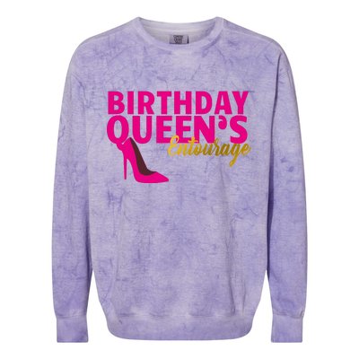 Birthday Queen's Entourage Colorblast Crewneck Sweatshirt