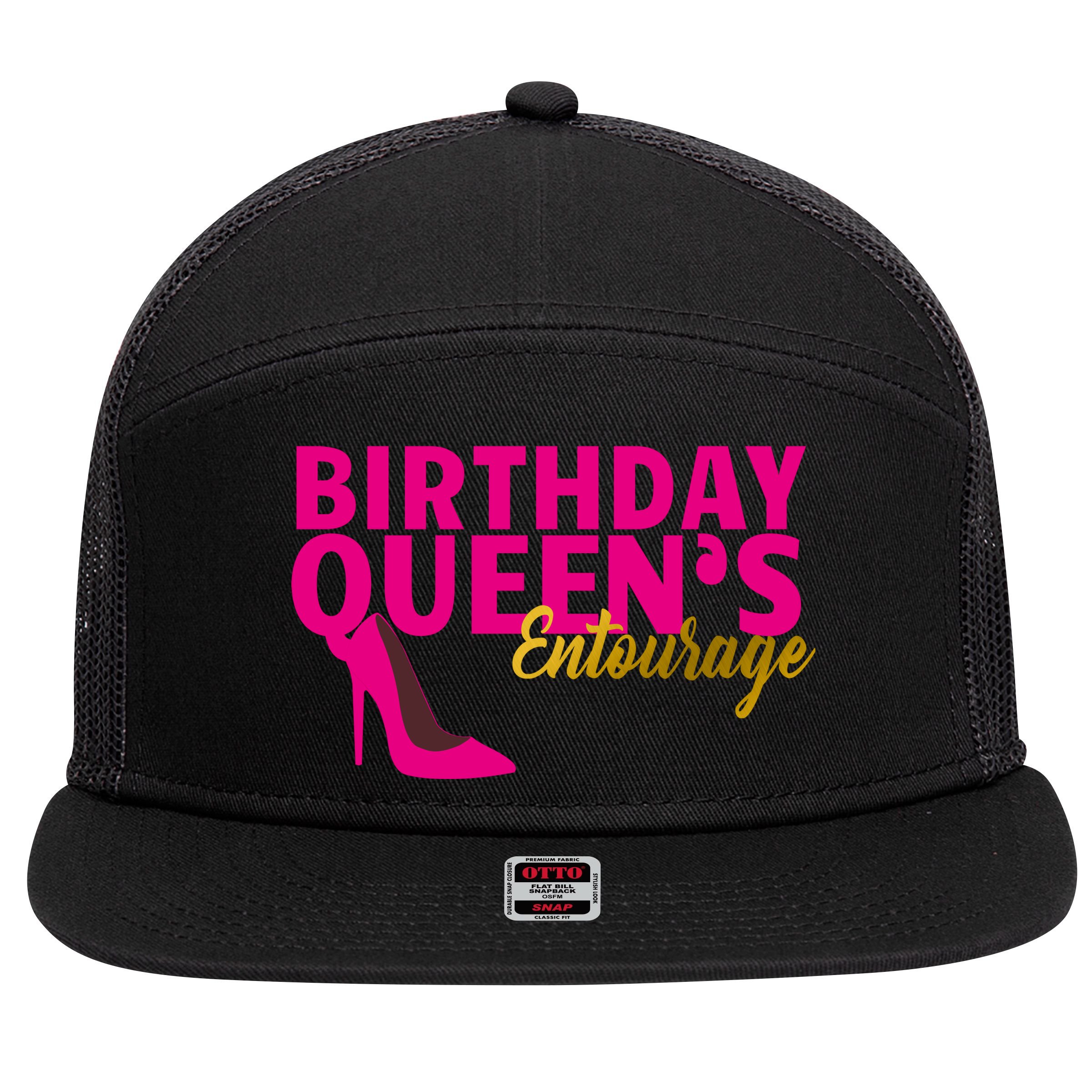 Birthday Queen's Entourage 7 Panel Mesh Trucker Snapback Hat