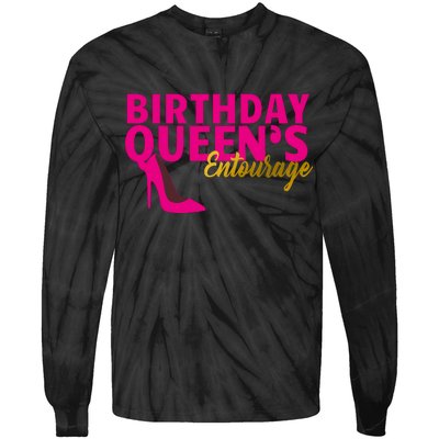 Birthday Queen's Entourage Tie-Dye Long Sleeve Shirt