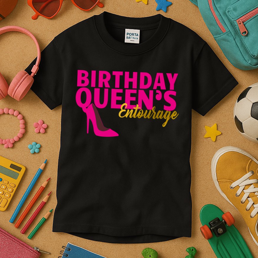 Birthday Queen's Entourage Kids T-Shirt
