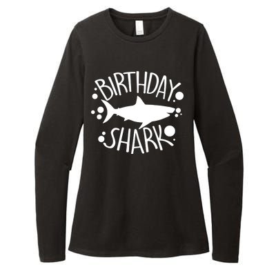 Birthday Shark Womens CVC Long Sleeve Shirt