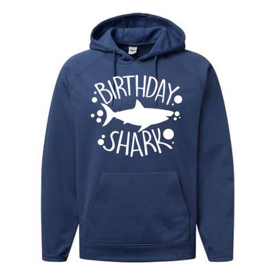 Birthday Shark Performance Fleece Hoodie